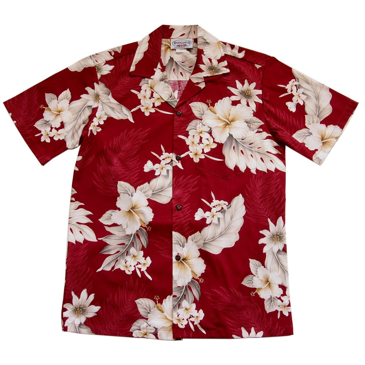 Chili Red Hawaiian Cotton Aloha Sport Shirt - PapayaSun