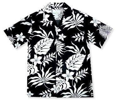 Black hawaiian shirt outfit on sale