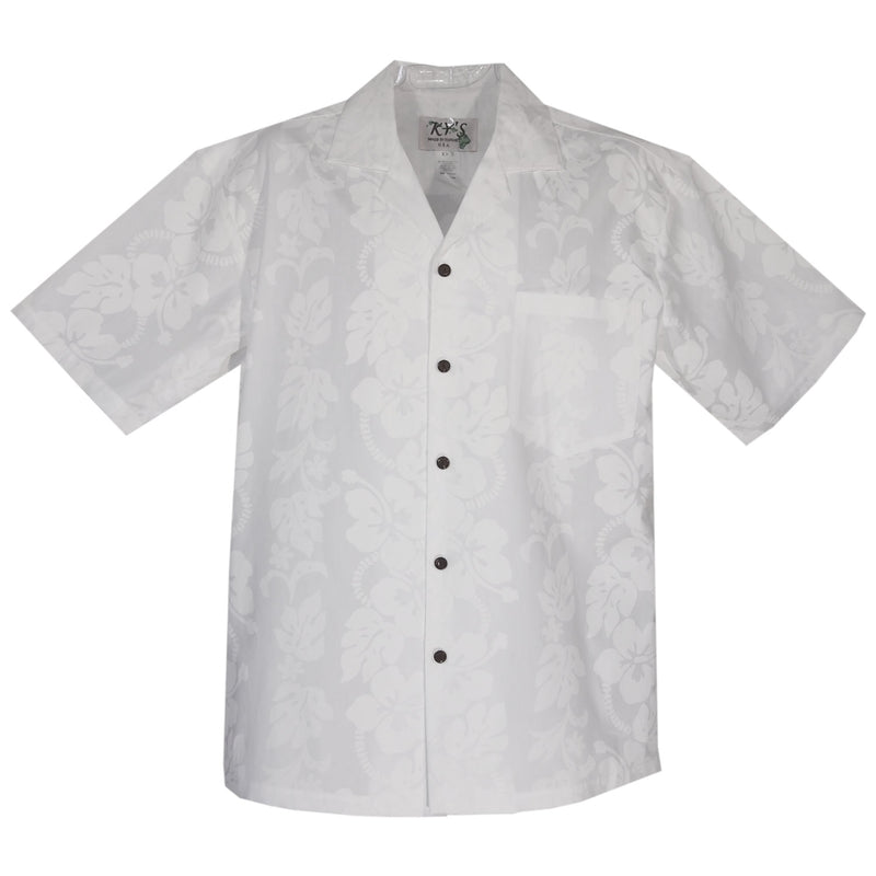 Hibiscus White Wedding Hawaiian Shirt - PapayaSun