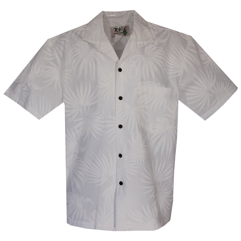 Palm White Wedding Hawaiian Shirt - PapayaSun