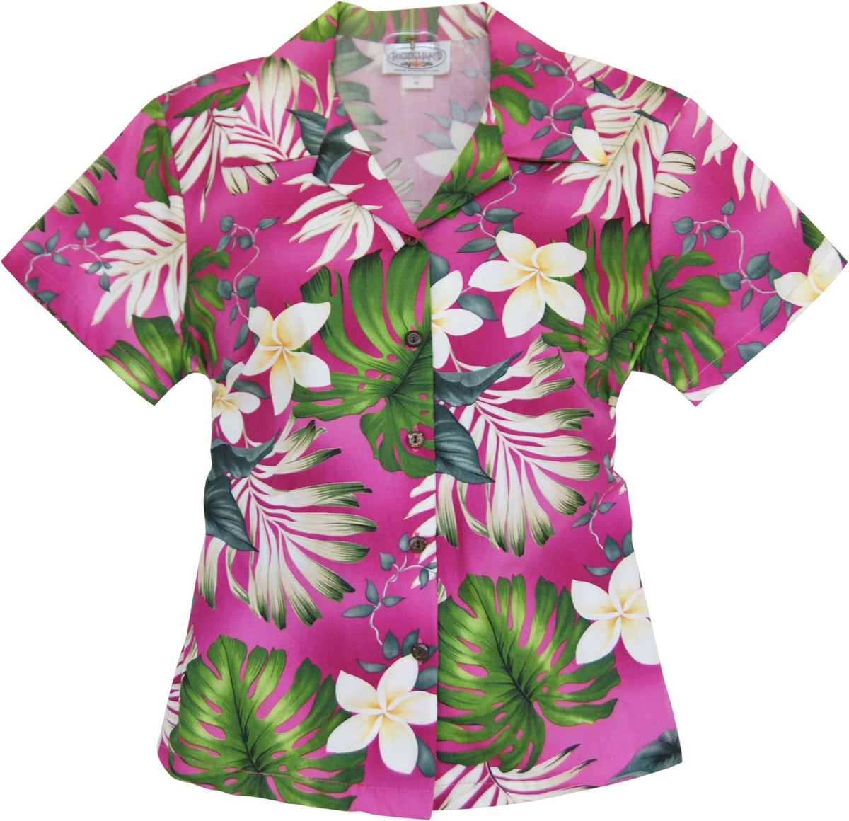Amazon Pink Hawaiian Women's Cotton Blouse - PapayaSun