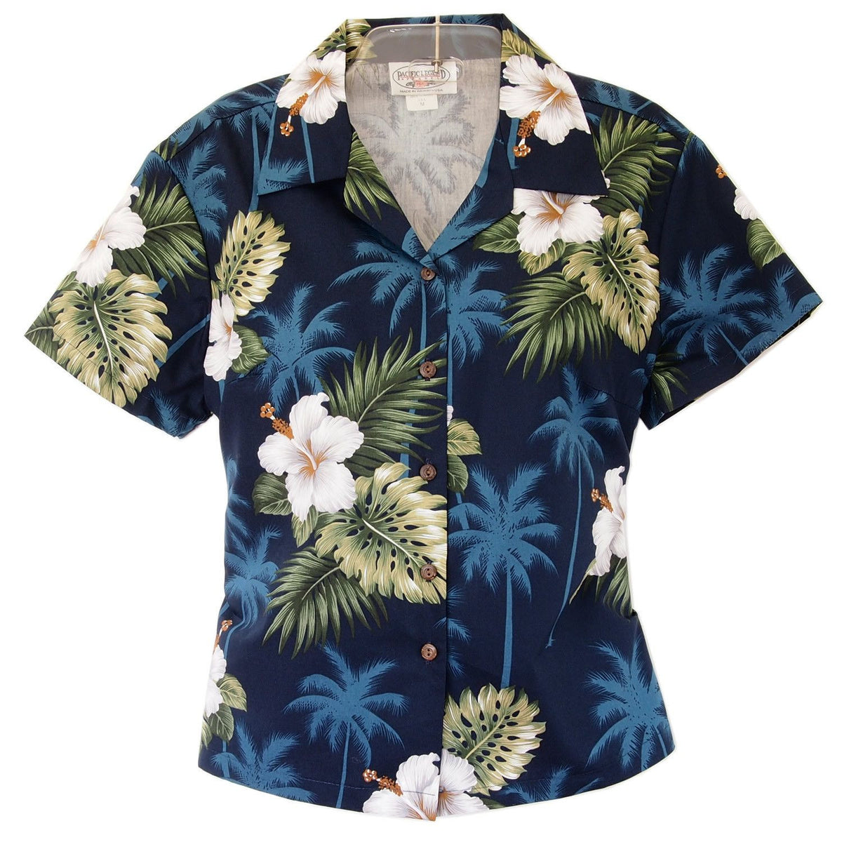 Hilo Blue Hawaiian Women's Cotton Blouse - PapayaSun
