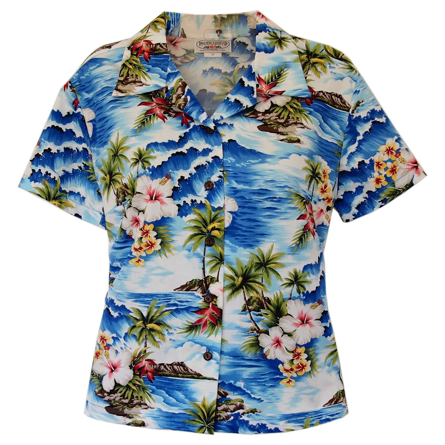 Women's Blue Lagoon Hawaiian Shirt