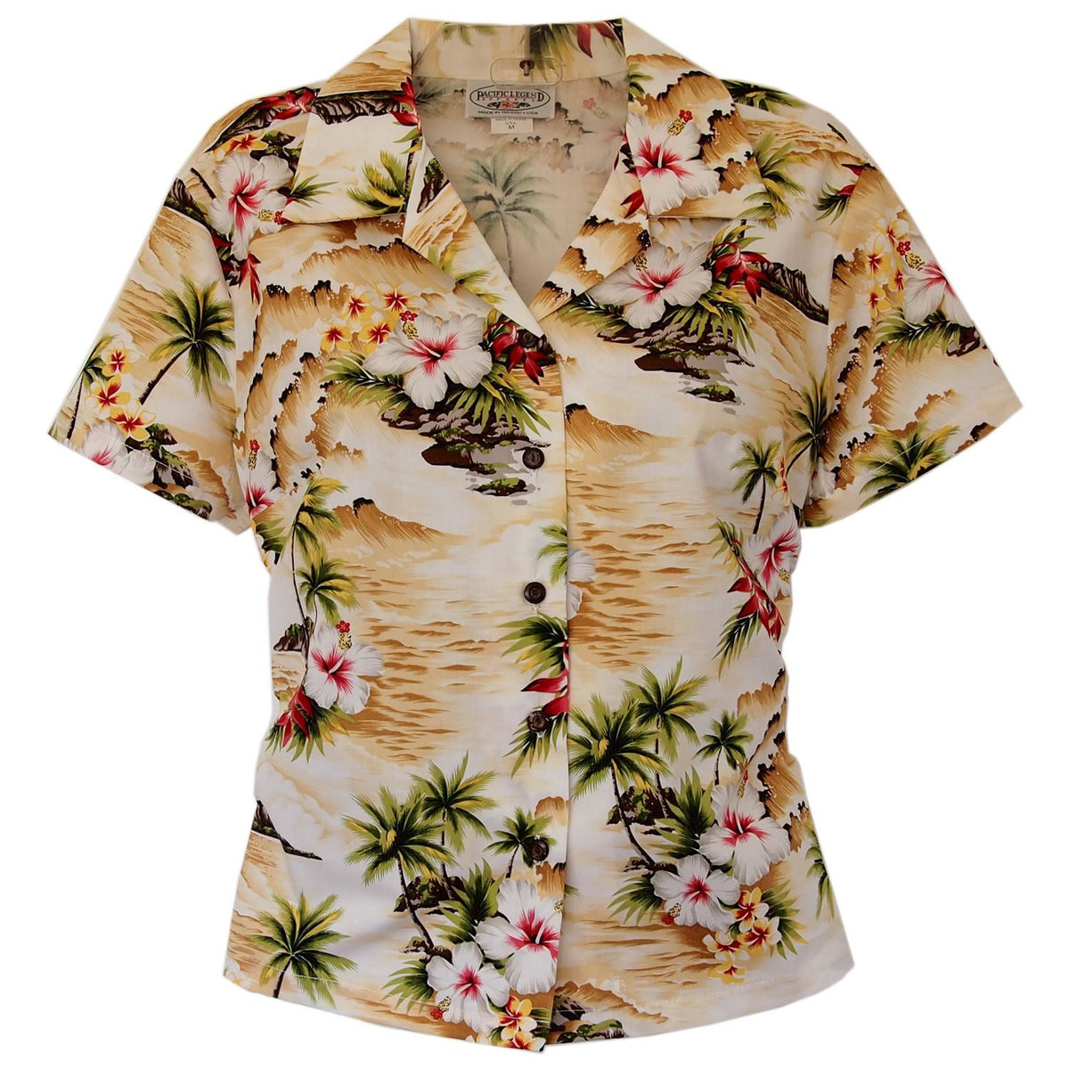 Paradise Hawaiian Women's Cotton Blouse - PapayaSun
