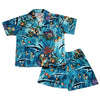 Aquatic Teal Hawaiian Boy Shirt & Shorts Set - PapayaSun