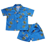 Honu Blue Hawaiian Boy Shirt & Shorts Set - PapayaSun