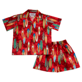 Hot Surfboards Red Hawaiian Boy Shirt & Shorts Set - PapayaSun