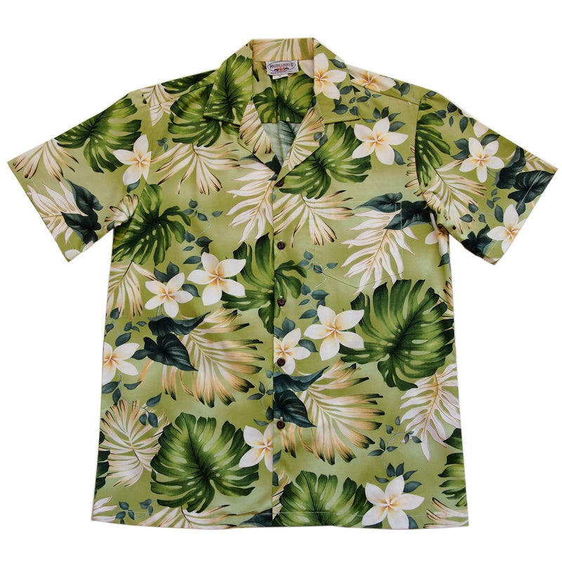 Amazon Green Hawaiian Cotton Aloha Sport Shirt - PapayaSun