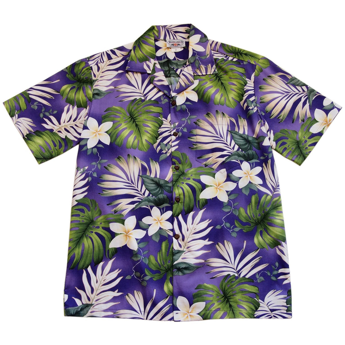 Amazon Purple Hawaiian Cotton Aloha Sport Shirt - PapayaSun