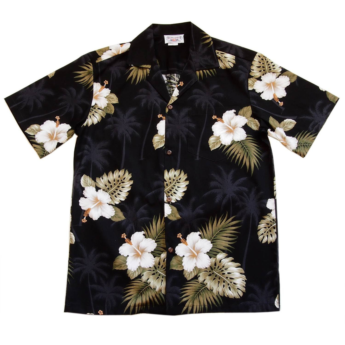 Blackberry Black Hawaiian Cotton Aloha Sport Shirt - PapayaSun