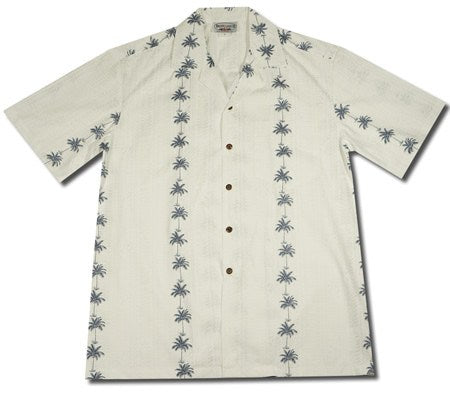 Cabana White Hawaiian Cotton Aloha Sport Shirt - PapayaSun