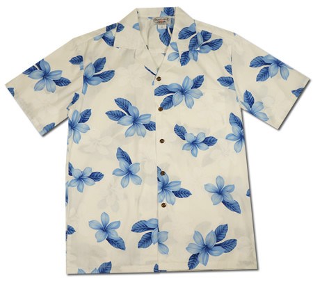 Delight Blue Hawaiian Cotton Aloha Sport Shirt - PapayaSun