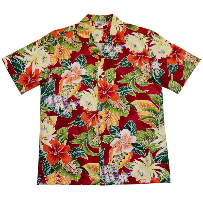 Excite Red Hawaiian Cotton Aloha Sport Shirt – PapayaSun