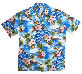 Sealife Teal Hawaiian Boy Shirt & Shorts Set