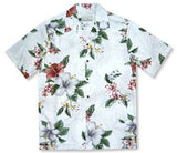 Lumahai White Hawaiian Rayon Aloha Camp Shirt - PapayaSun