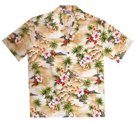 Maize Cream Hawaiian Teen Cotton Aloha Shirt - PapayaSun