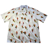 Parrots White Cotton Hawaiian Shirt - PapayaSun