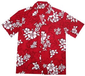Seastar Red Hawaiian Teen Cotton Aloha Shirt - PapayaSun