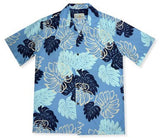 Surfers Blue Hawaiian Rayon Aloha Camp Shirt - PapayaSun