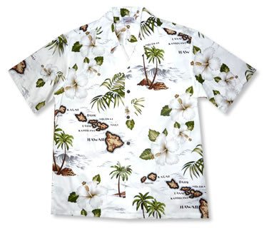 Voyage White Hawaiian Cotton Aloha Shirt - PapayaSun