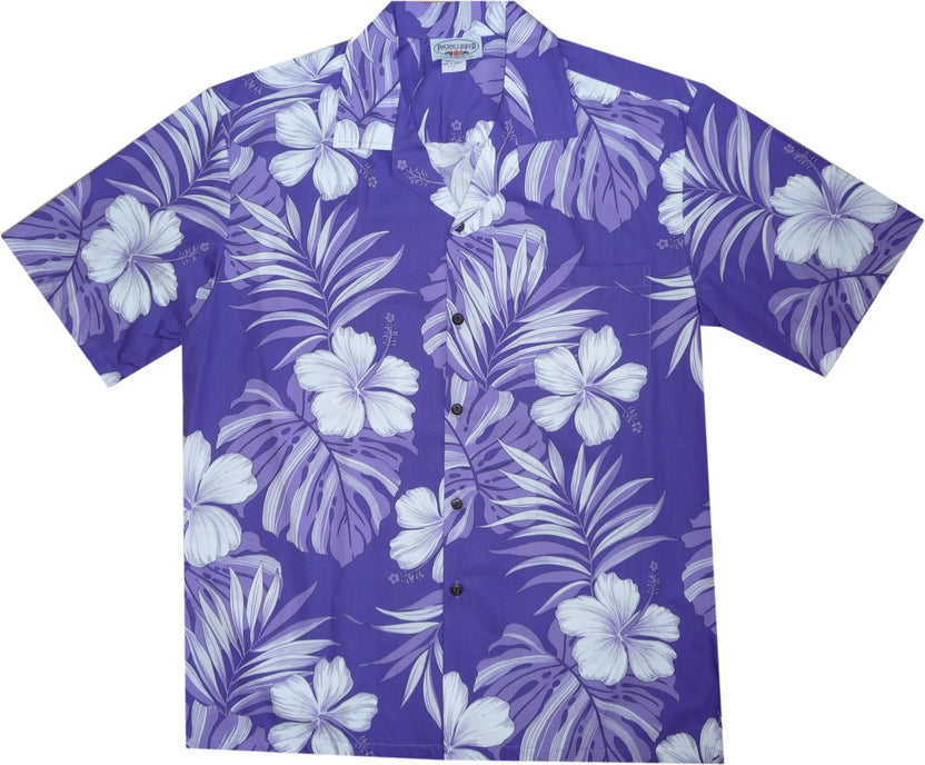 Waikiki Purple Hawaiian Cotton Aloha Shirt – PapayaSun