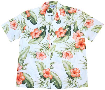 Waimea White Hawaiian Cotton Aloha Shirt - PapayaSun